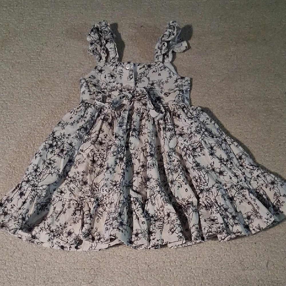 Cuteheads Floral Kids Dress - Black and White